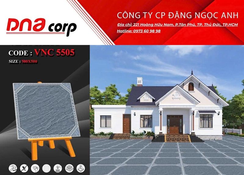 Gạch lát sân vườn đá Royal VNC5505 50*50 (T6v/1.5m)