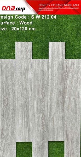 20*120 SW21204 Gạch ốp lát giả gỗ Ấn Độ (T=5V=1.2M)