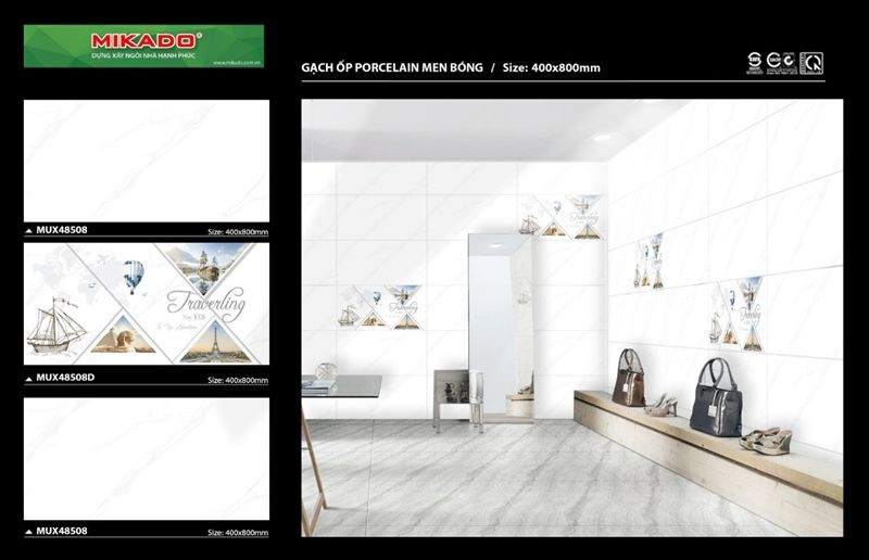 40*80 MUX48508 Gạch ốp tường thân đá bóng Mikado