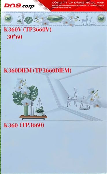 30*60 K360đ Gạch ốp tường Điểm (1.44m/8v/th)