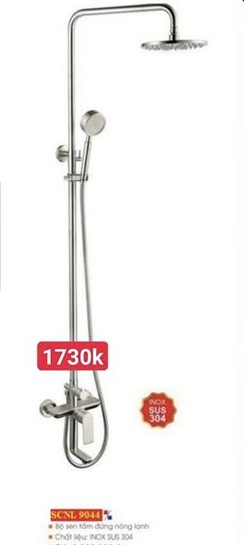Bộ sen tắm đứng nóng lạnh Inox SUS 304