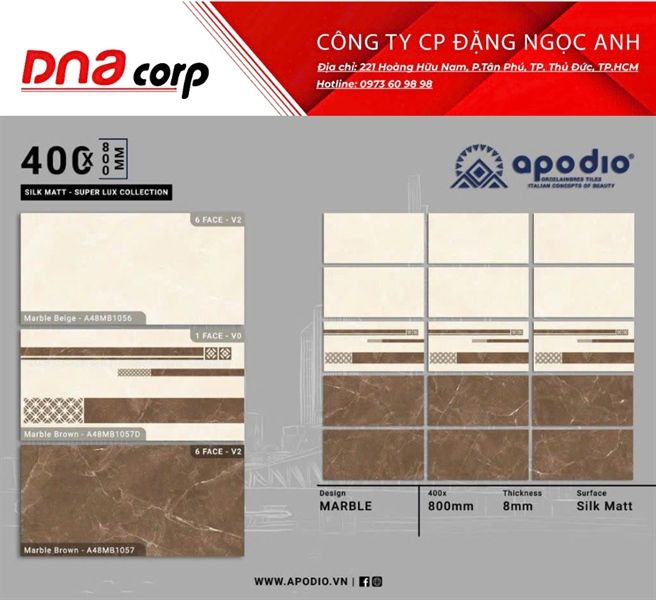 40x80 A48MB1056 Gạch ốp tường, lát sàn nhạt