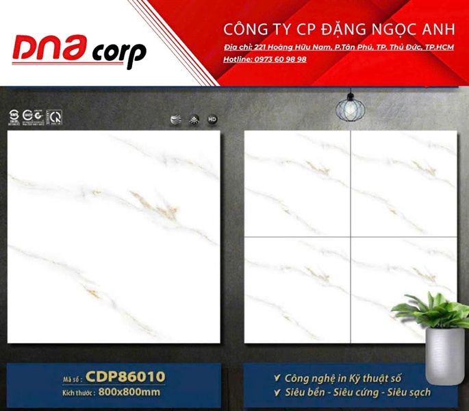 Gạch lát nền đá bán sứ CDP86010 Mikado 80*80 (T3v/1.92)