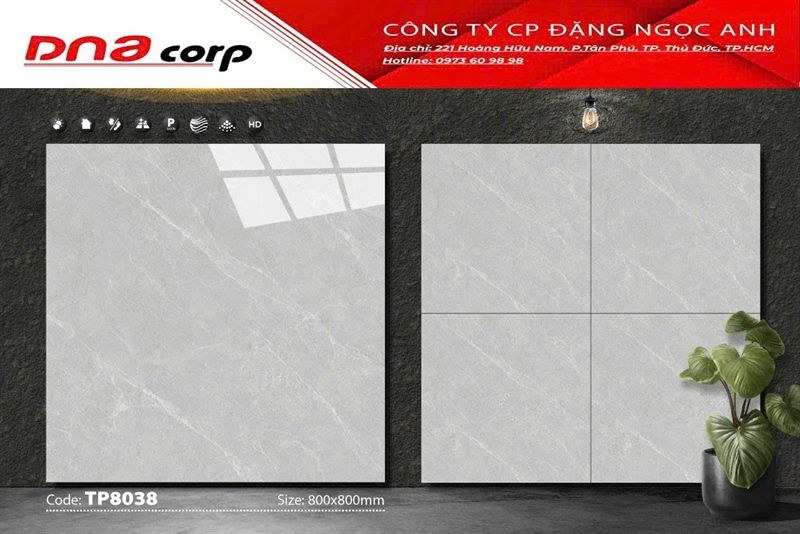 gạch đá hãng mikado 80x80 tp8038 thùng 3v/1.92met