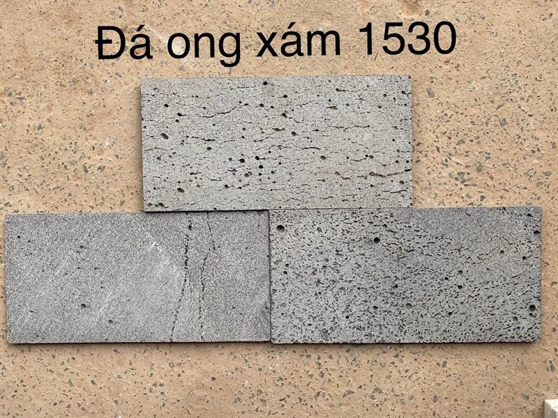 đá tổ ong xám 15*30 dầy 12cm