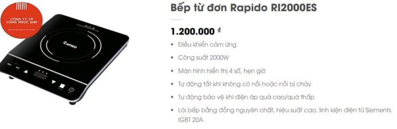 bếp từ đơn RI2000ES