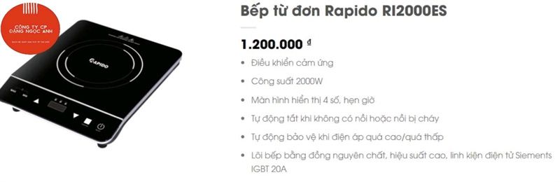 bếp từ đơn RI2000ES