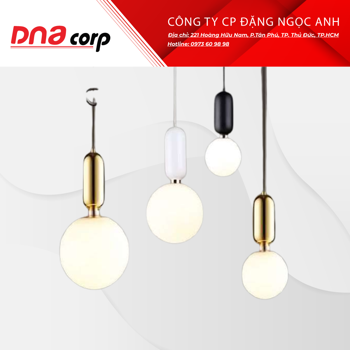  Đèn thả công nghiệp THCN 206 - 18 / Bạc & Trắng 