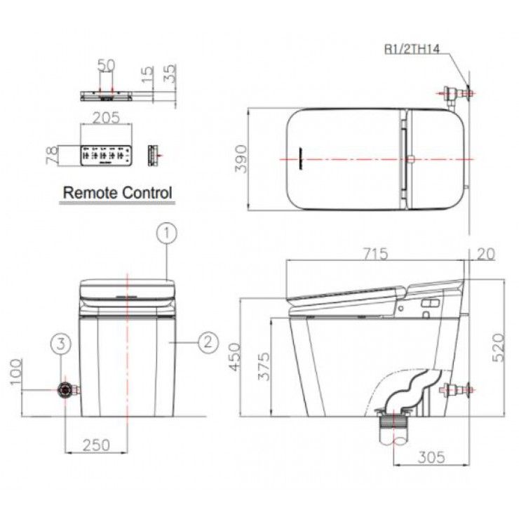  Bồn Cầu Điện Tử American Standard KP-8310 PLAT Nắp Êm 