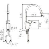  Vòi Bếp American Standard WF-5623 Seva Nóng Lạnh 