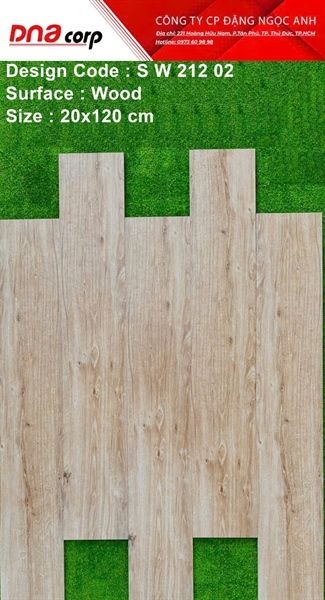 20*120 SW21202 Gạch ốp lát giả gỗ Ấn Độ (T=5V=1.2M)