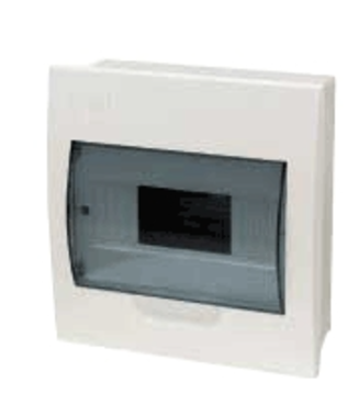 Tủ điện mặt nhựa bóng, đế nhựa chứa 4/8 đường