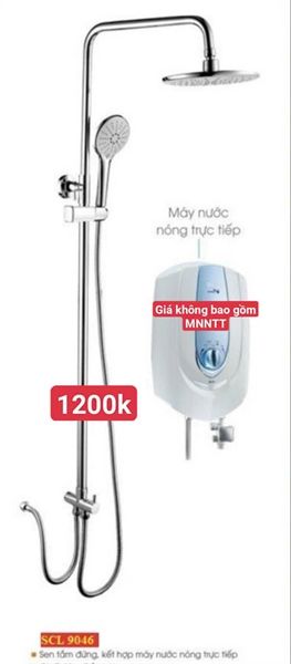 Sen tắm đứng kết hợp máy nươc nóng trực tiếp(Giá không bao gồm MNNTT)