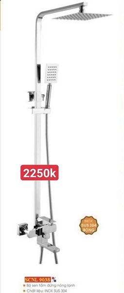 Bộ sen tắm đứng nóng lạnh Inox SUS 304