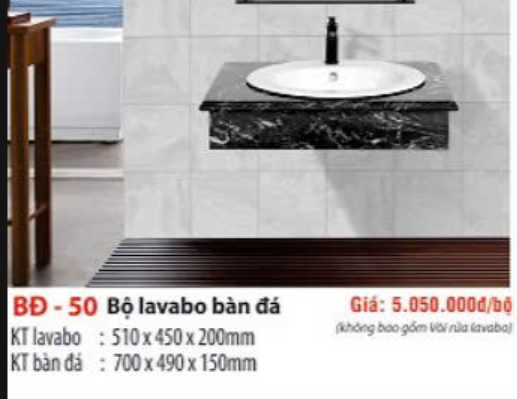 Bàn đá BĐ5 (KT 700*490)