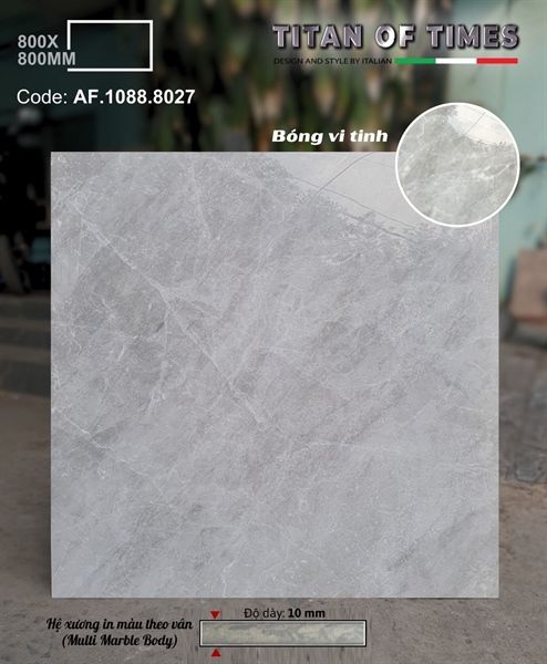 80*80 AF1088 8027 Gạch lát nền đá bóng vi tinh Apodio ( Dày 10mm )