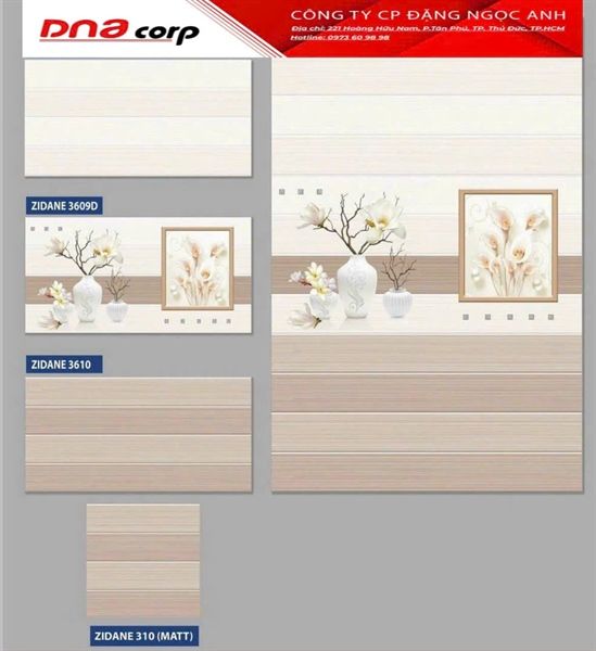 30*60 3609 Gạch ốp tường Nhạt Ý Mỹ (1.44m/8v/th)