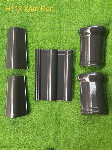 Ngói lợp tráng men Hera H113 Xam đen