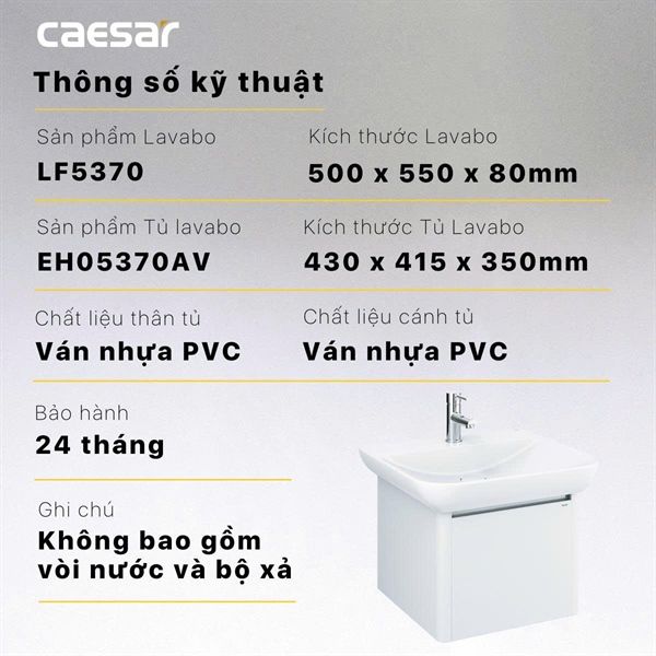 tủ lavabo treo lf5370 + EH05370A đã giảm