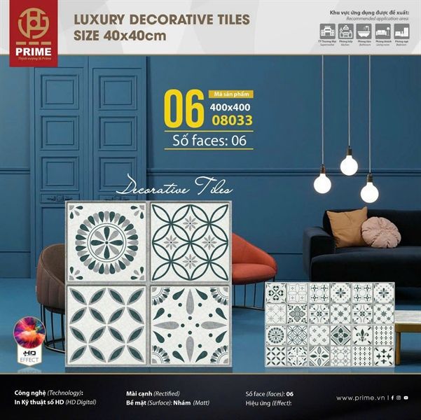40*40 Prime 8033 Gạch lát nền đá mờ ( T=6V=0.96M )