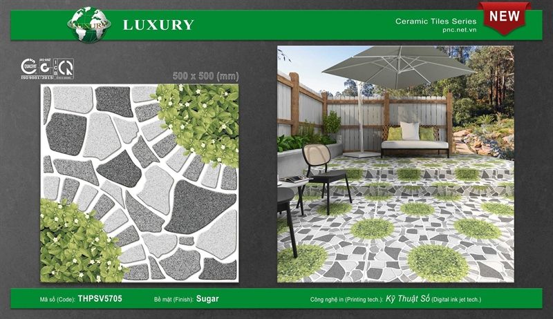 50*50 THP SV5705 Gạch men sân vườn (T=6V=1.5M)