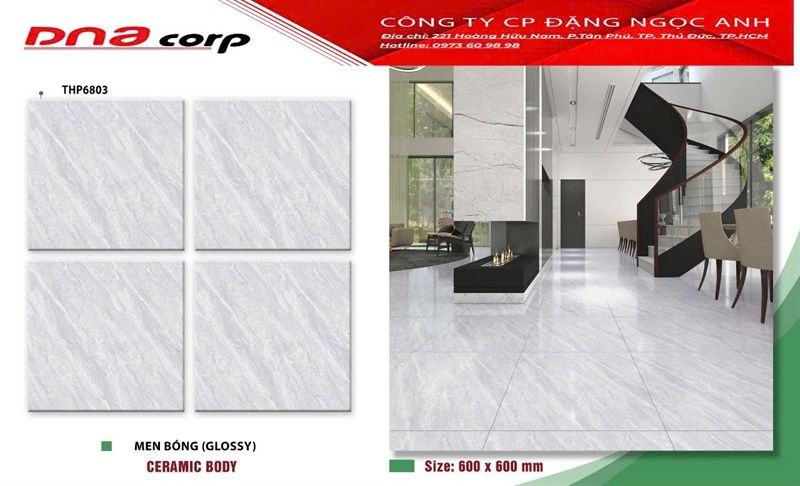60*60 MEN BÓNG LOẠI 1 THP6803 TH4V/MET LOẠI 1 LUXURY