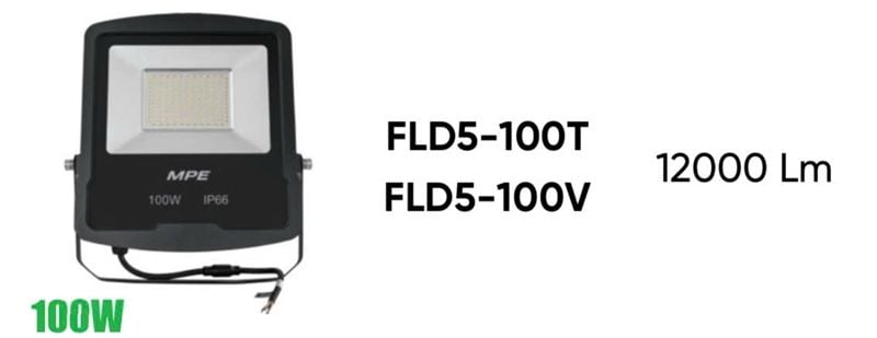 ĐÈN LED PHA 100W TRẮNG MPE FLD5-100T