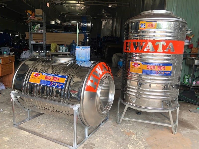 Bồn nằm HWATA 700ml Inox 304 (GIÁ ĐÃ GIẢM+KÉO LẦU+TẶNG PHAO ĐIỆN)