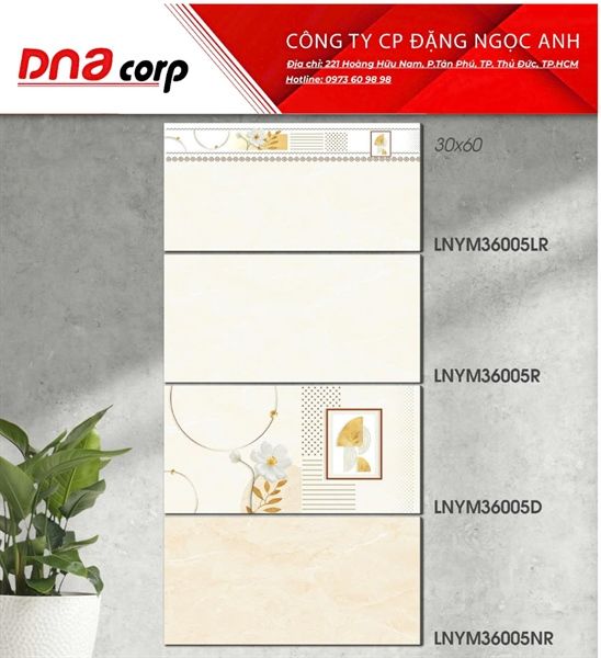 LNYM36005NR 30x60 Men Ý Mỹ thân đậm, mặt bóng (T8v/1.44m)
