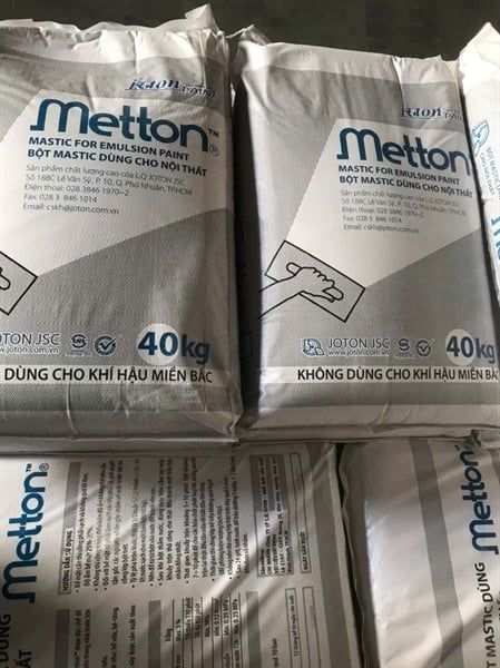 bột trét nột thất metton hãng joton bao 40kg