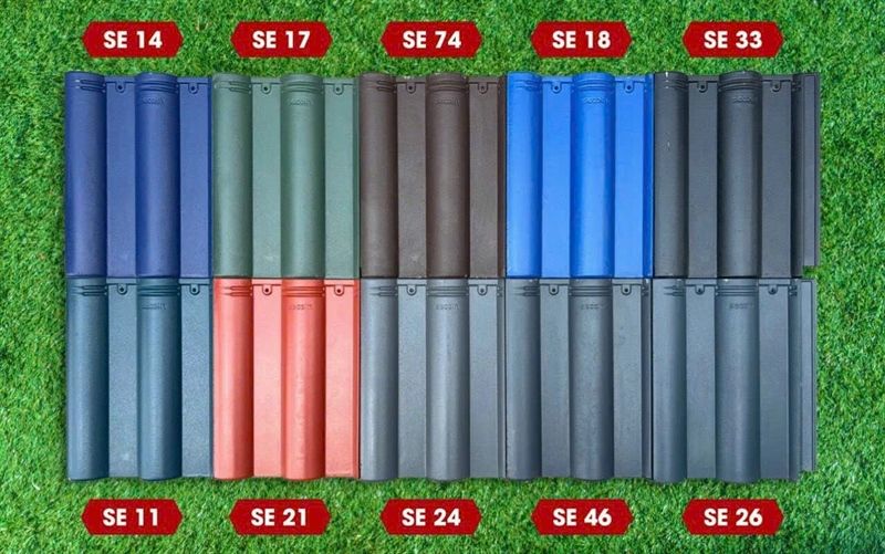 ngói sóng tròn nhỏ màu ghi xám tro SE24