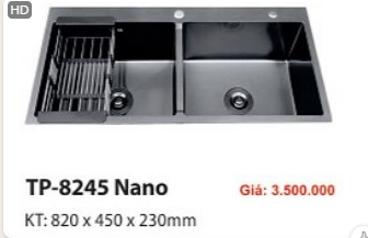 Chậu chén 8245 NANO ( KT: 820*450*230)