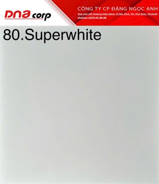 80*80 SuperWhite Gạch lát nền đá trắng mờ (T=3V=1.92M)