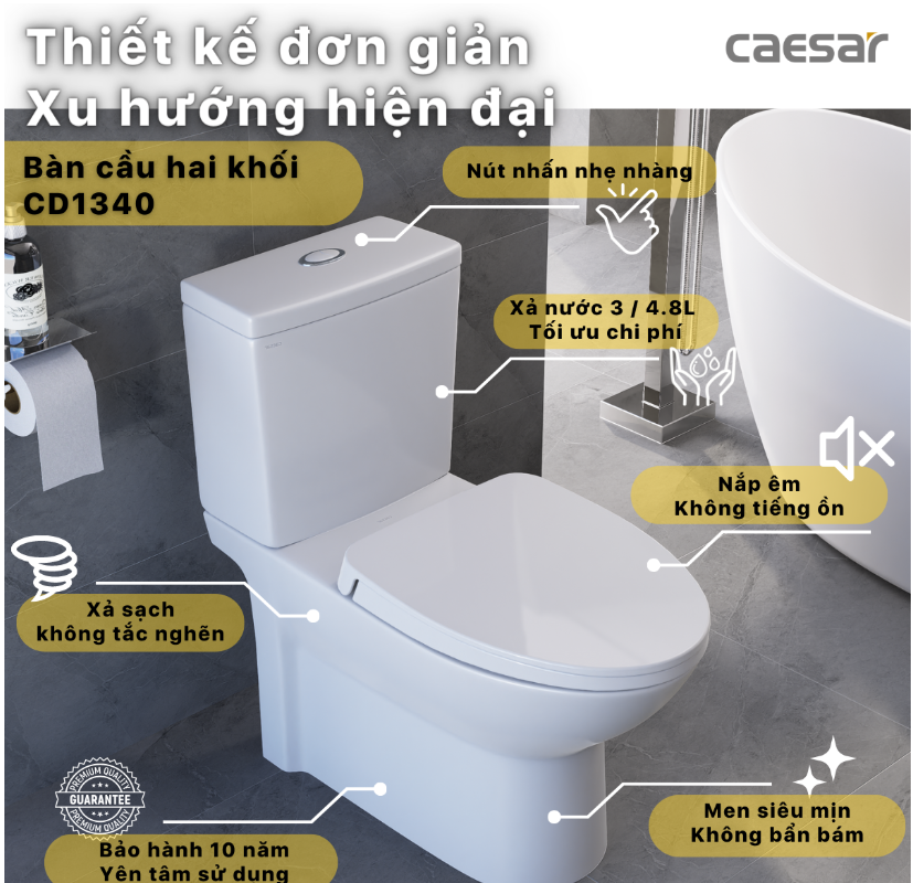 SIÊU KM MUA COMBO BỒN CẦU CAESAR+ TẶNG LABAO+ TẶNG XỊT