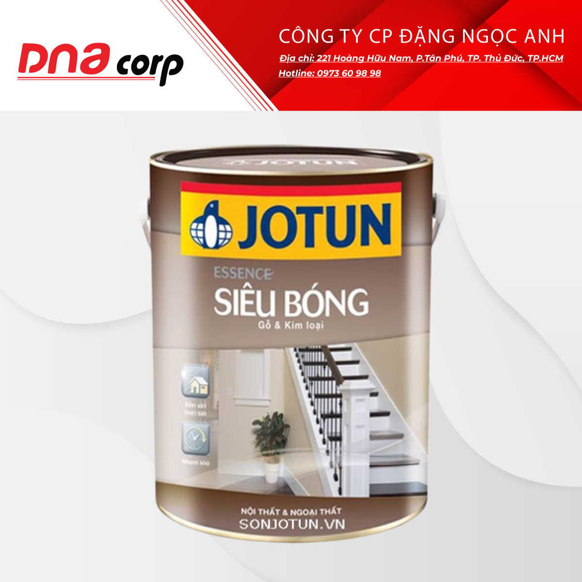  sơn dầu jotun Essence siêu bóng 