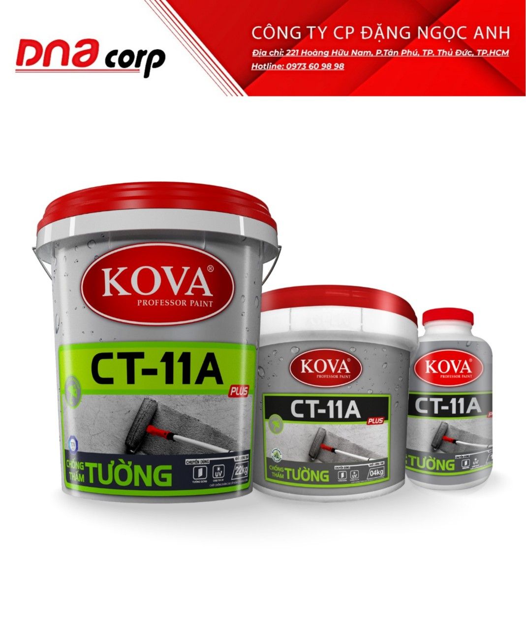  Chất Chống Thấm Cao Cấp KOVA CT-11A Plus Tường 