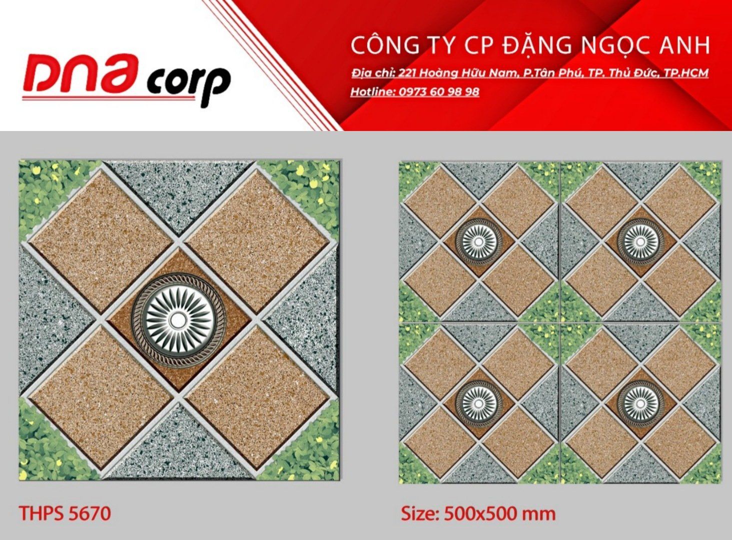 Gạch lát sân vườn THPS 5670