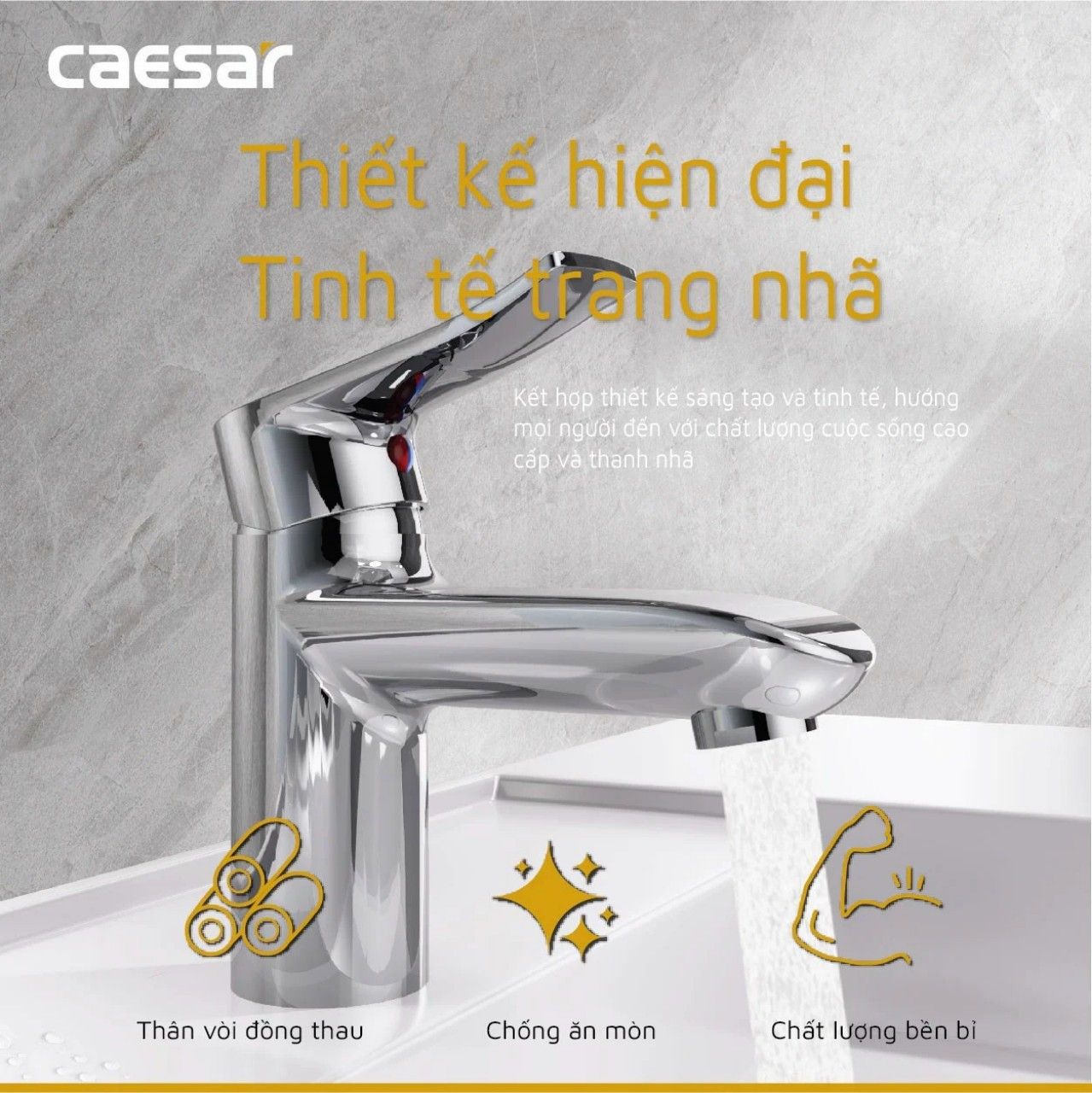  Vòi lavabo nóng lạnh B490CU 