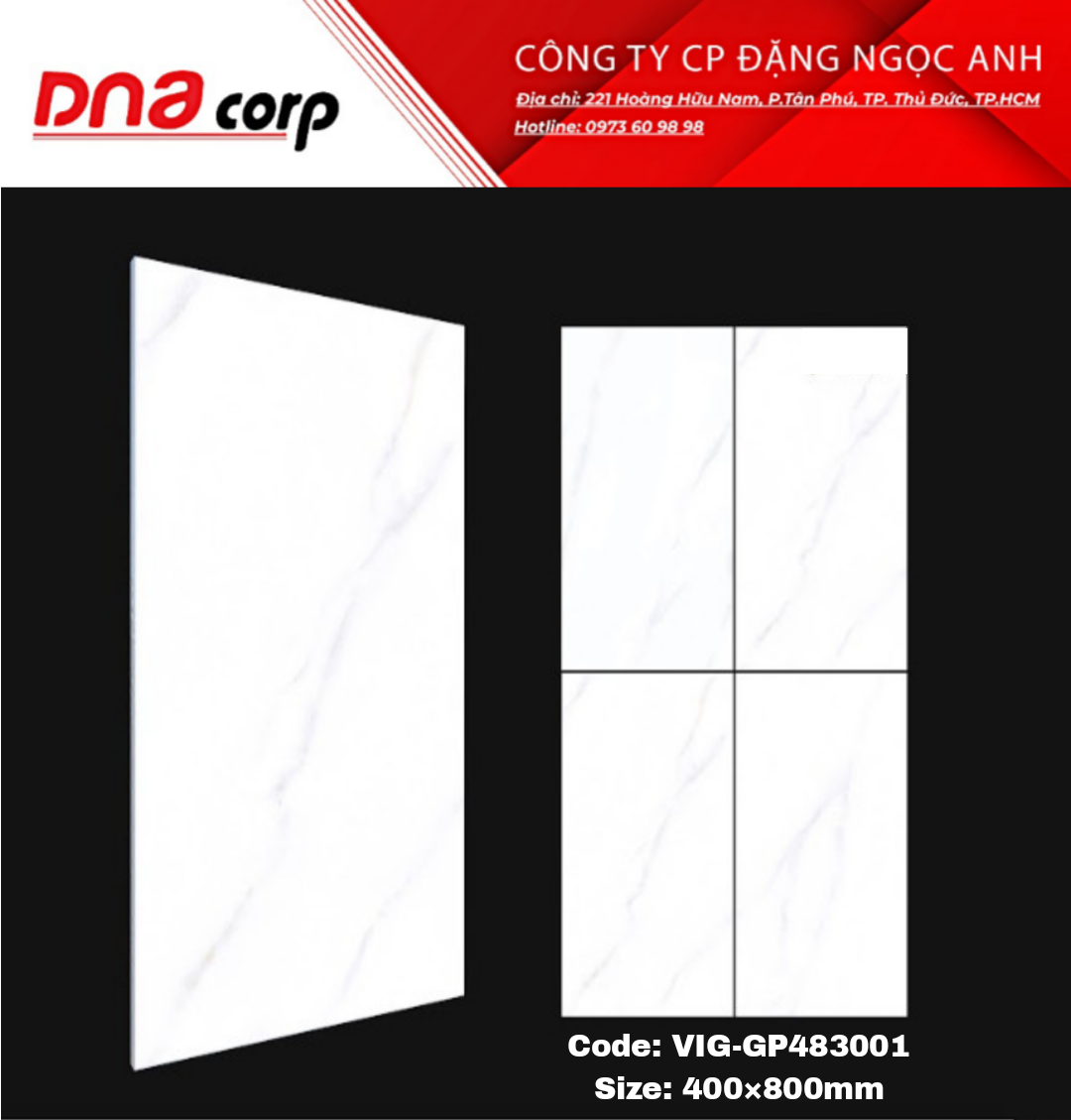  Gạch ốp tường nhà 40*80 GP483001 