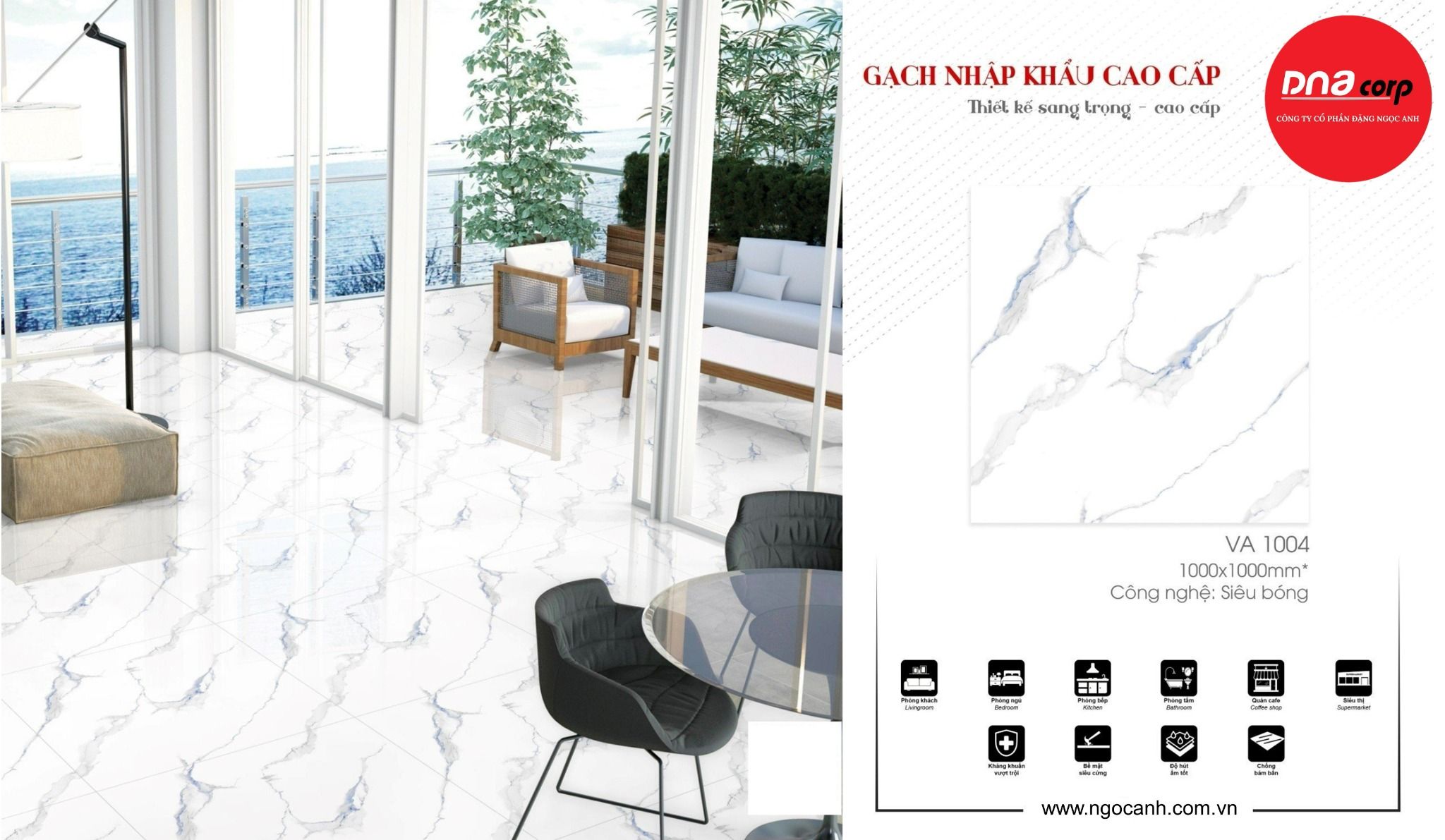 Gạch lát nền nhà Ấn Độ 100*100 1004