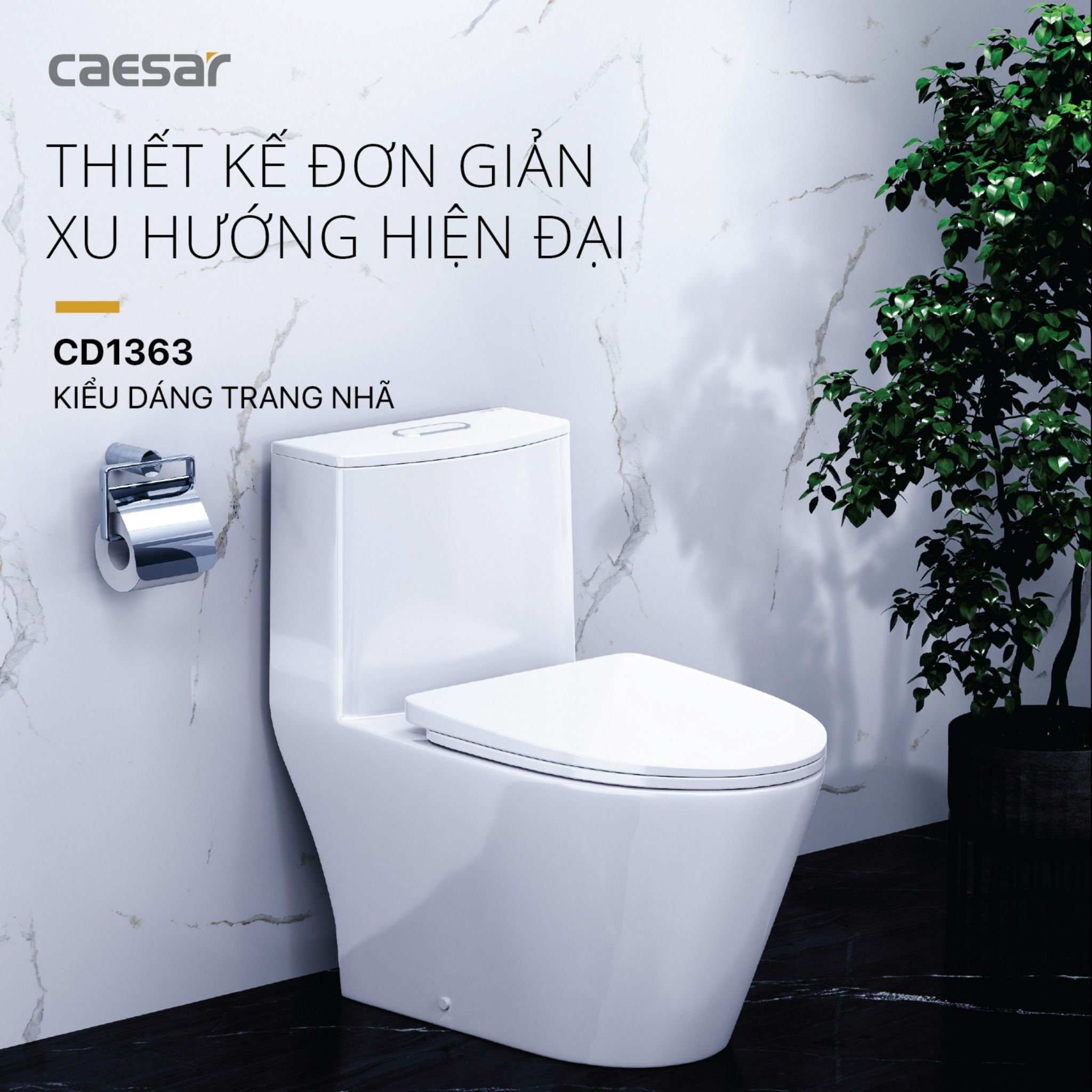  Bàn cầu một khối CD1363 