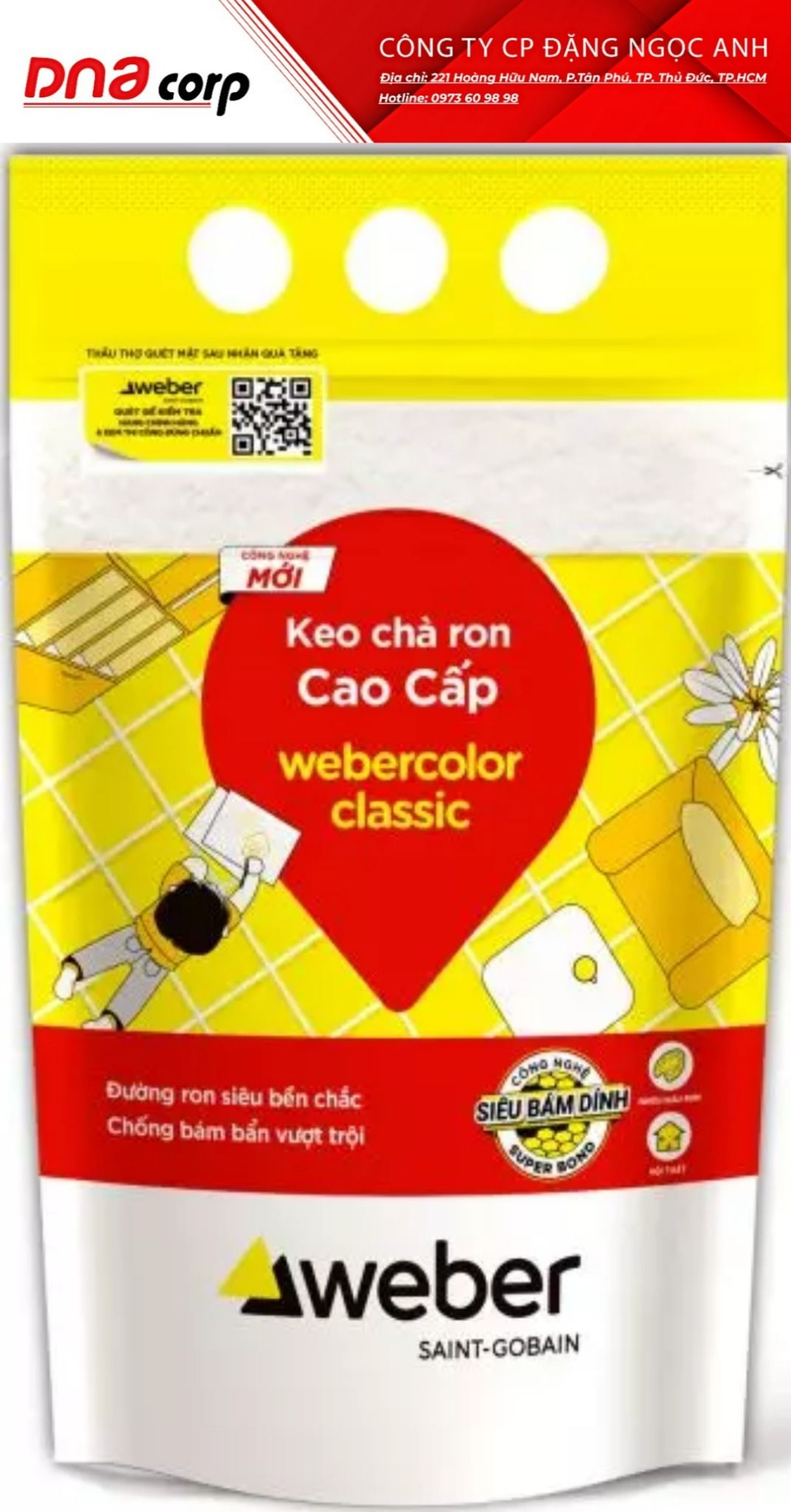 Keo chà ron cao cấp WEBERCOLOR CLASSIC