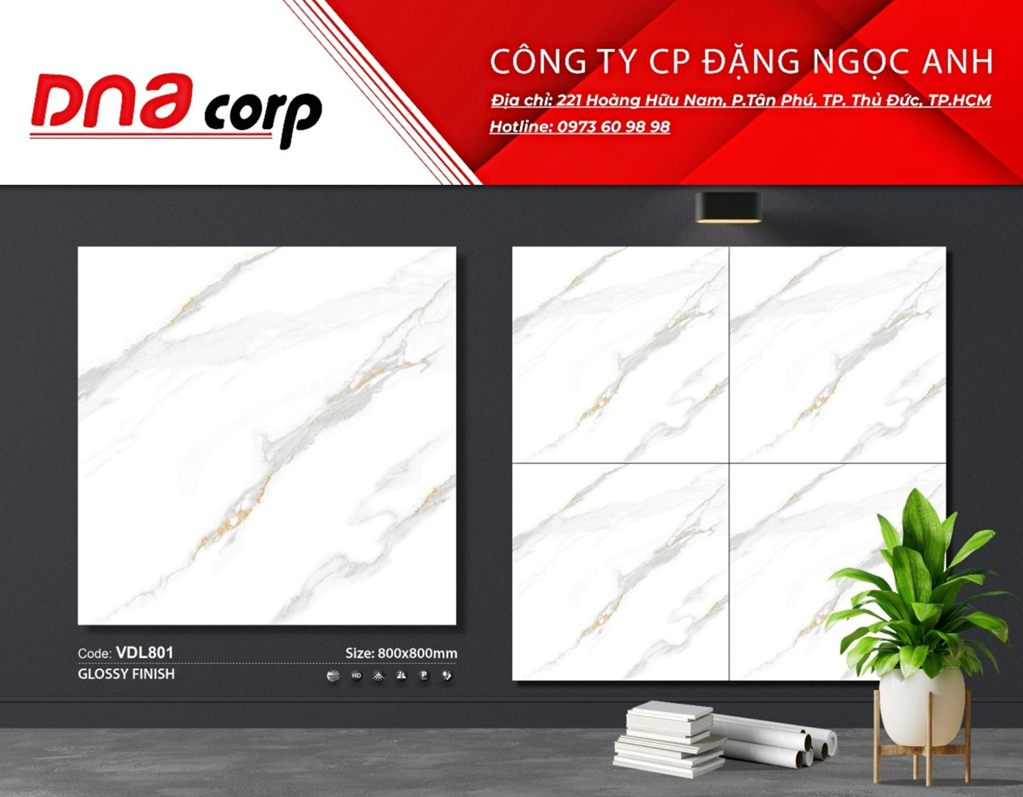  Gạch lát nền 80*80  Claza extra VDL801 