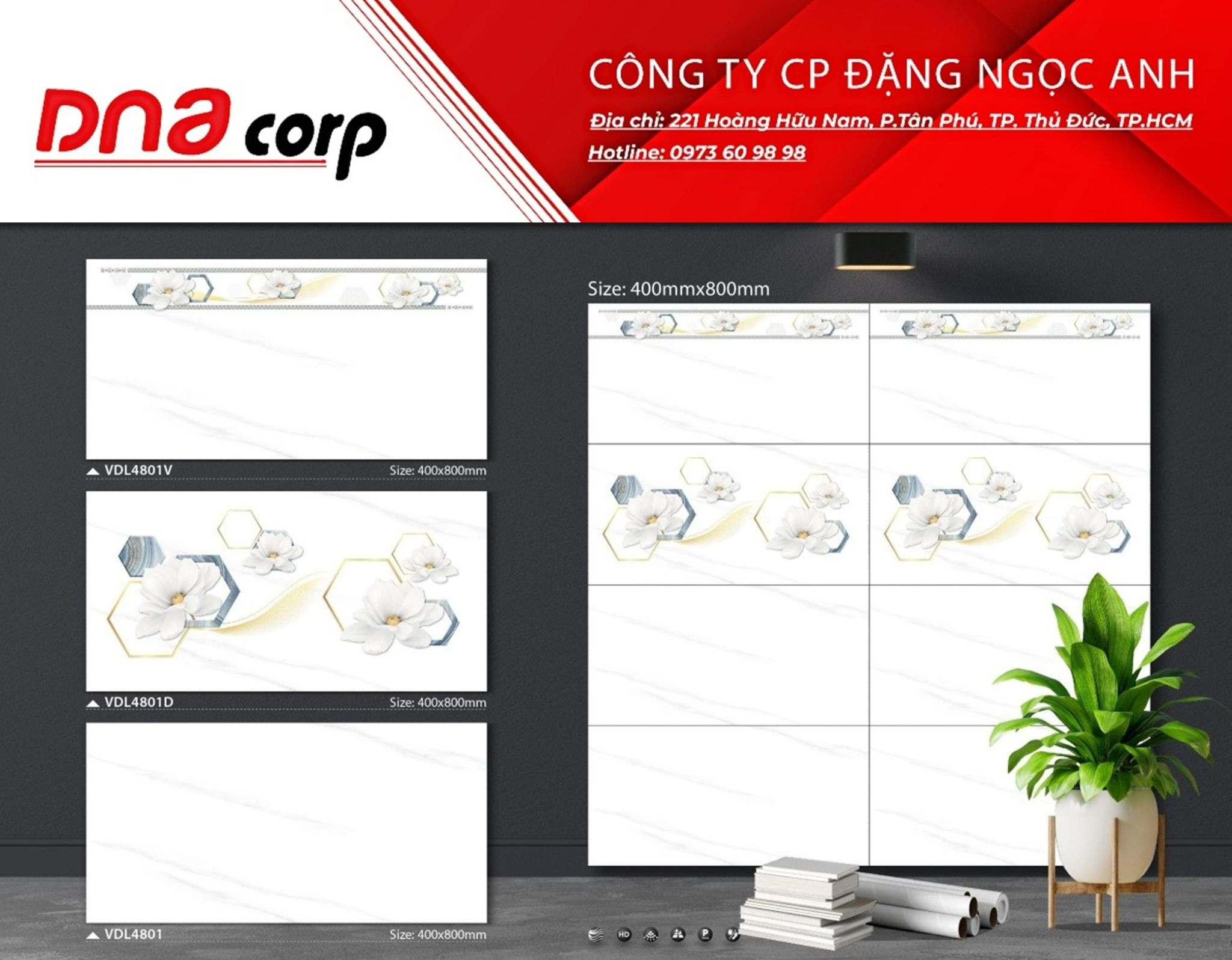  Gạch ốp tường 40*80 Claza extra  VDL4801V/ VDL4801D/ VDL4801 