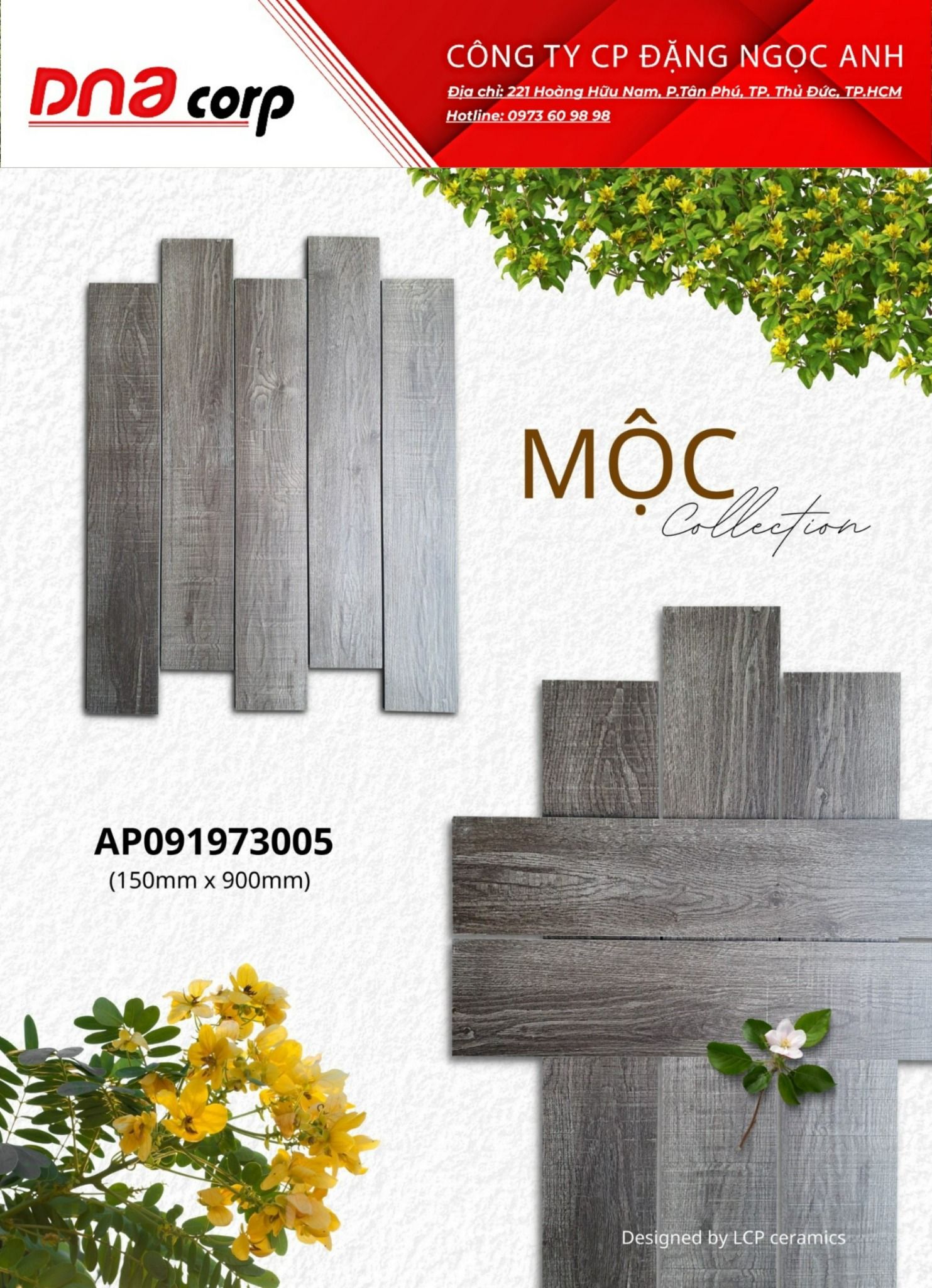 Gạch lát nền vân gỗ 15*90 AP091973005
