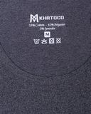  Áo thun lót nam Khatoco màu trơn xám đậm mã A4MN170R2-VNMA002-2407-N 
