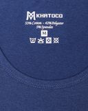  Áo thun lót nam Khatoco màu trơn xanh mã A4MN170R2-VNMA004-2407-N 