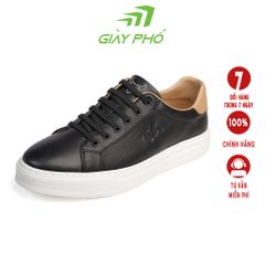 GIÀY DA THỂ THAO XRUN SLIVER 4 MÀU ĐEN GÓT NÂU, DA CỪU 100%, ĐẾ EVA SIÊU NHẸ VÀ ÊM, BẢO HÀNH 6 THÁNG