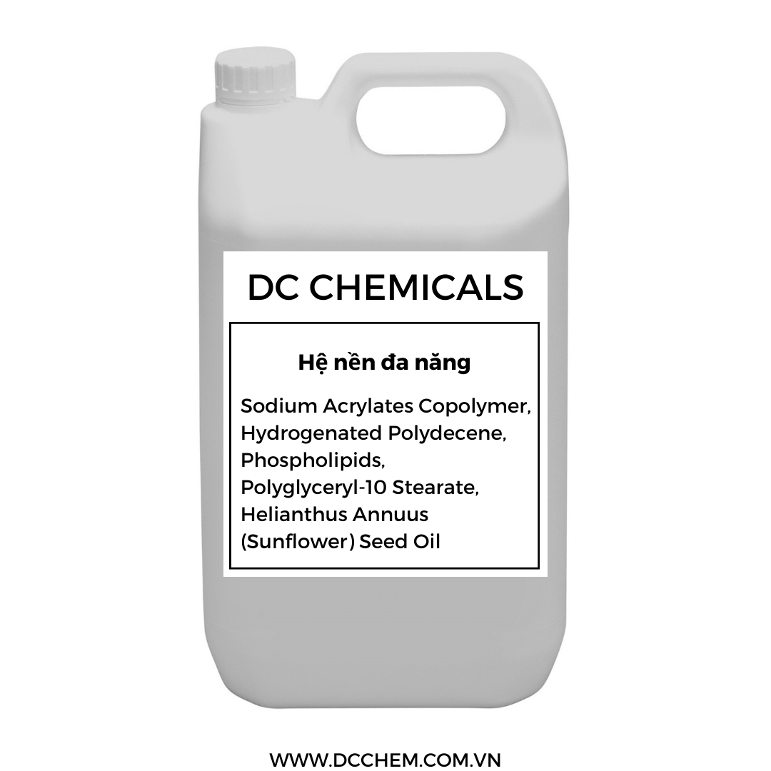 Sodium Acrylates Copolymer (and) Hydrogenated Polydecene (and) Phospholipids (and) Polyglyceryl-10 Stearate (and) Helianthus Annuus (Sunflower) Seed Oil - Hệ nền đa năng FUNCTIONAL AGENTS
