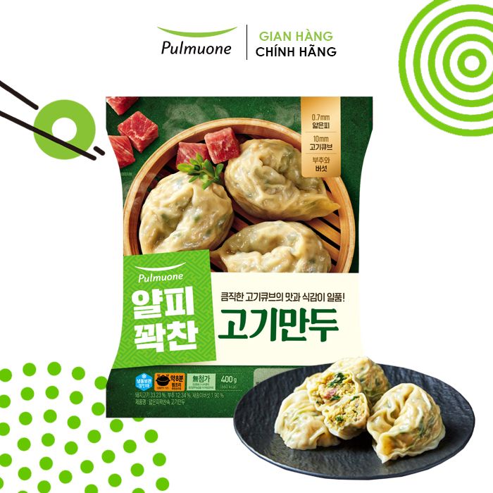 Bánh bao Hàn Quốc vỏ mỏng nhân thịt 400g